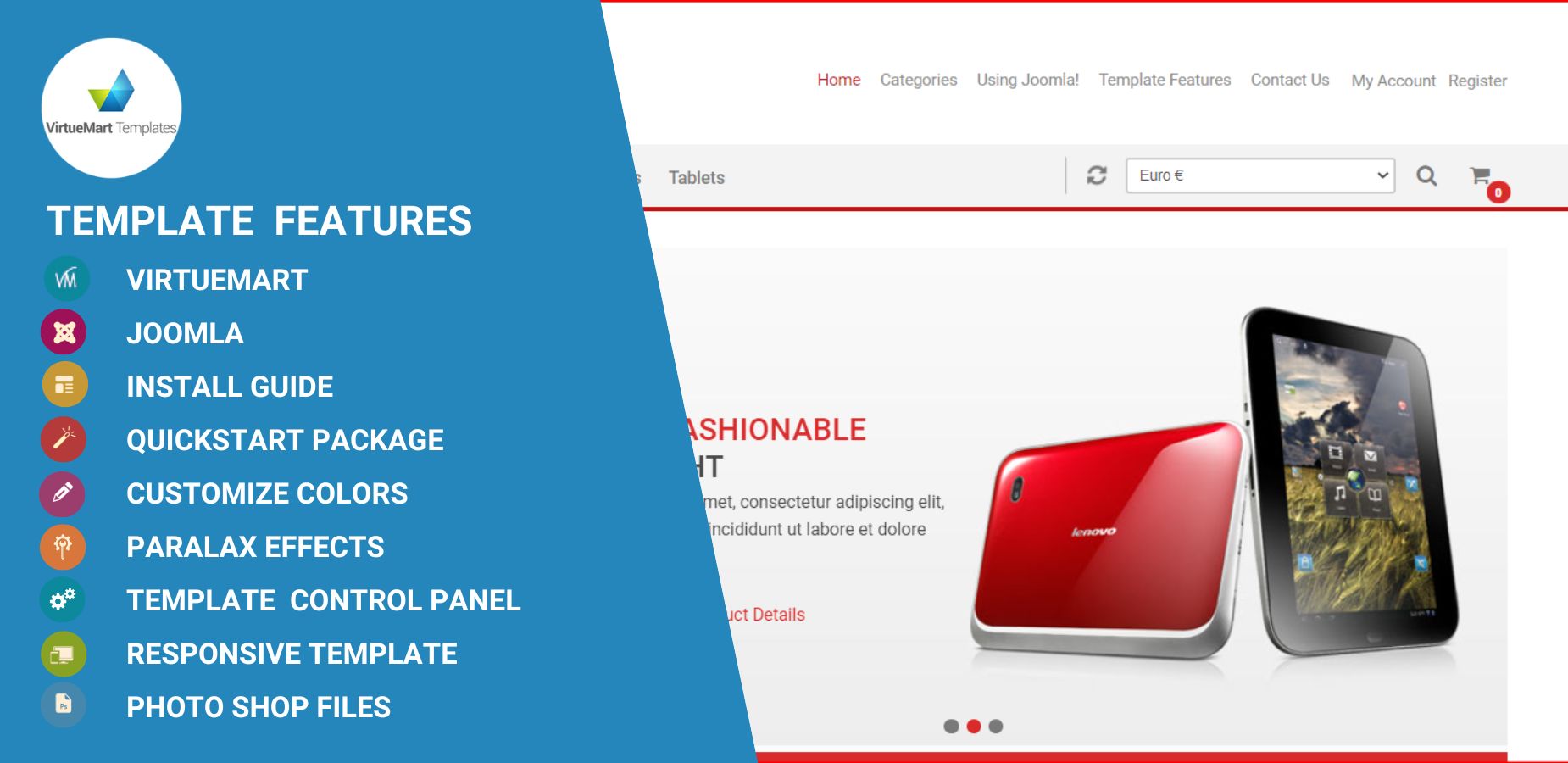 Moderna Store Virtuemart Template