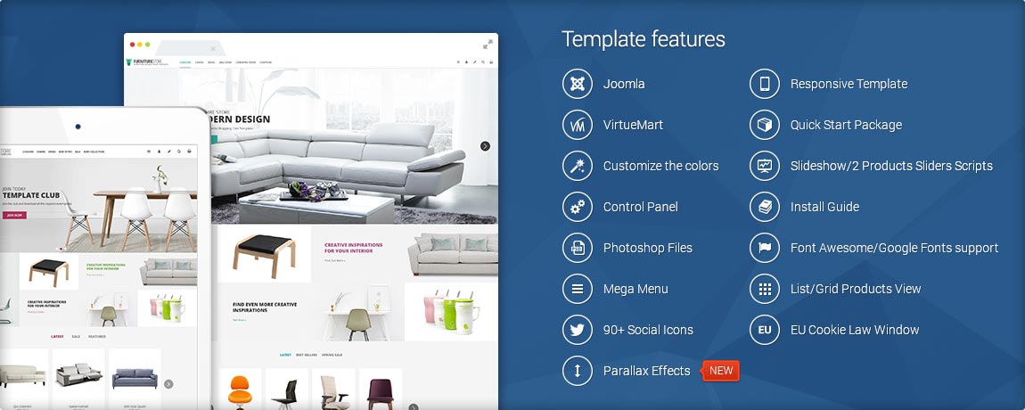 Furniture Store Virtuemart Template