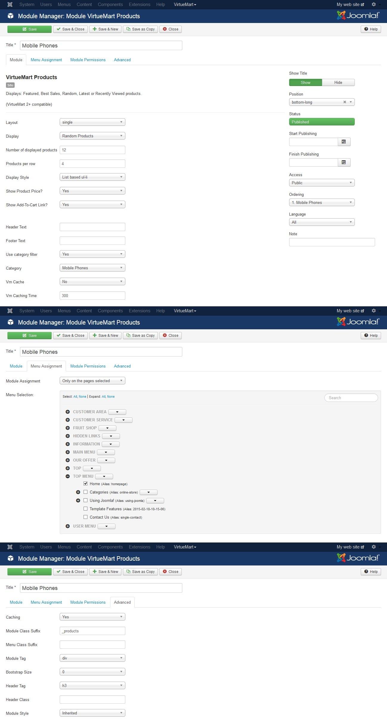 slider 1 settings