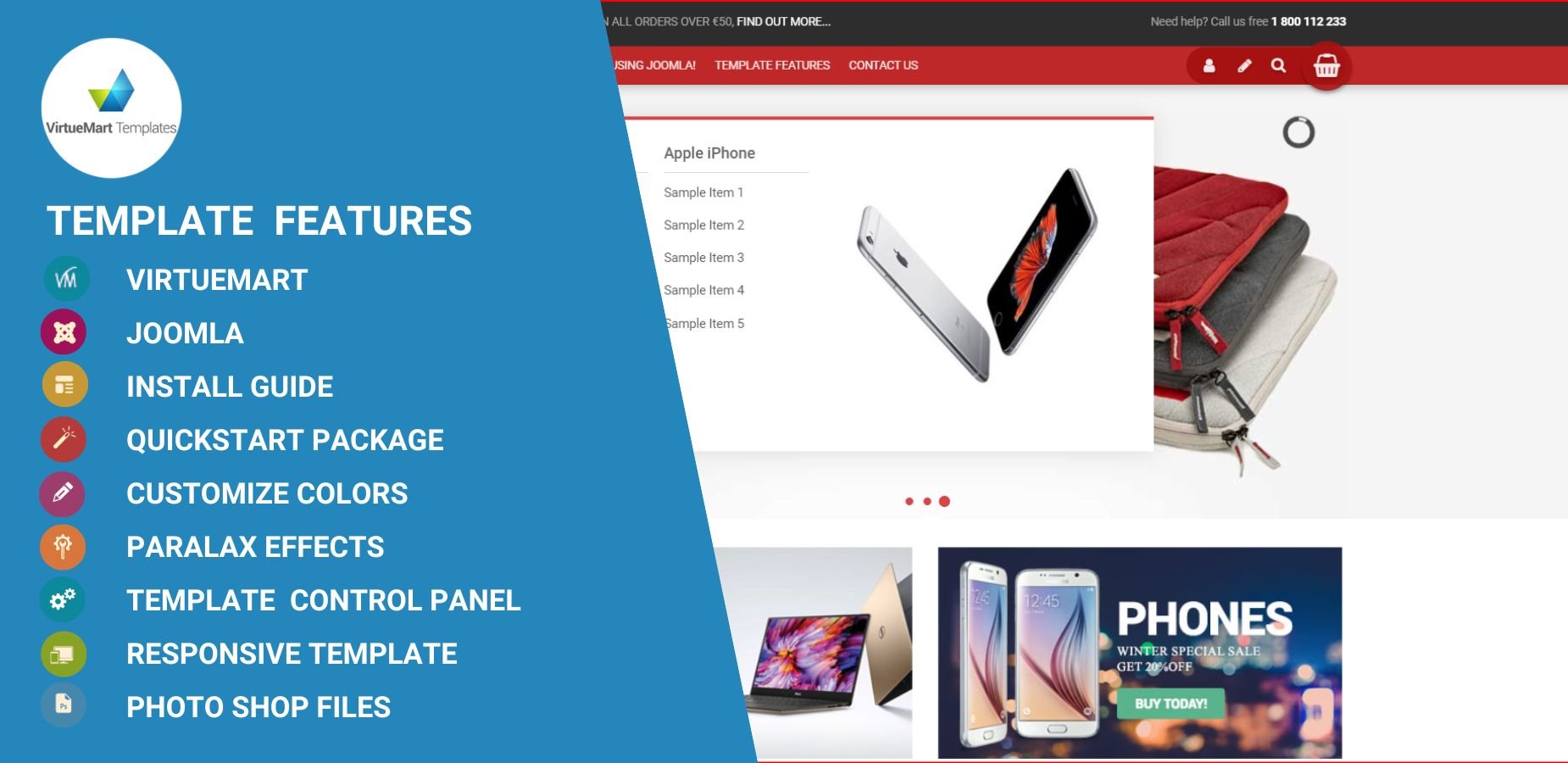 Mega Web Shop Virtuemart Template