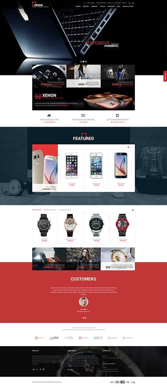 Xenon Responsive Shop Virtuemart Template